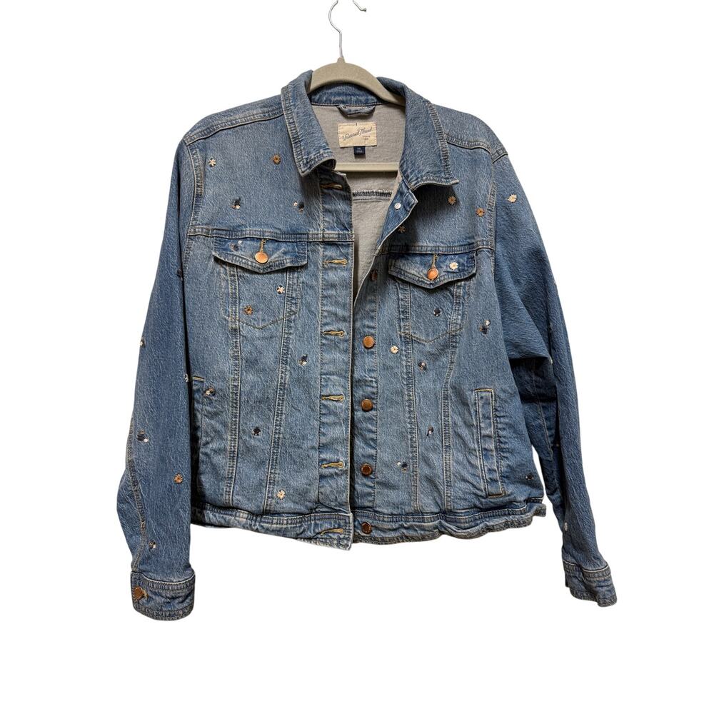 Universal Thread Jean Jacket With Small Embroider… - image 1